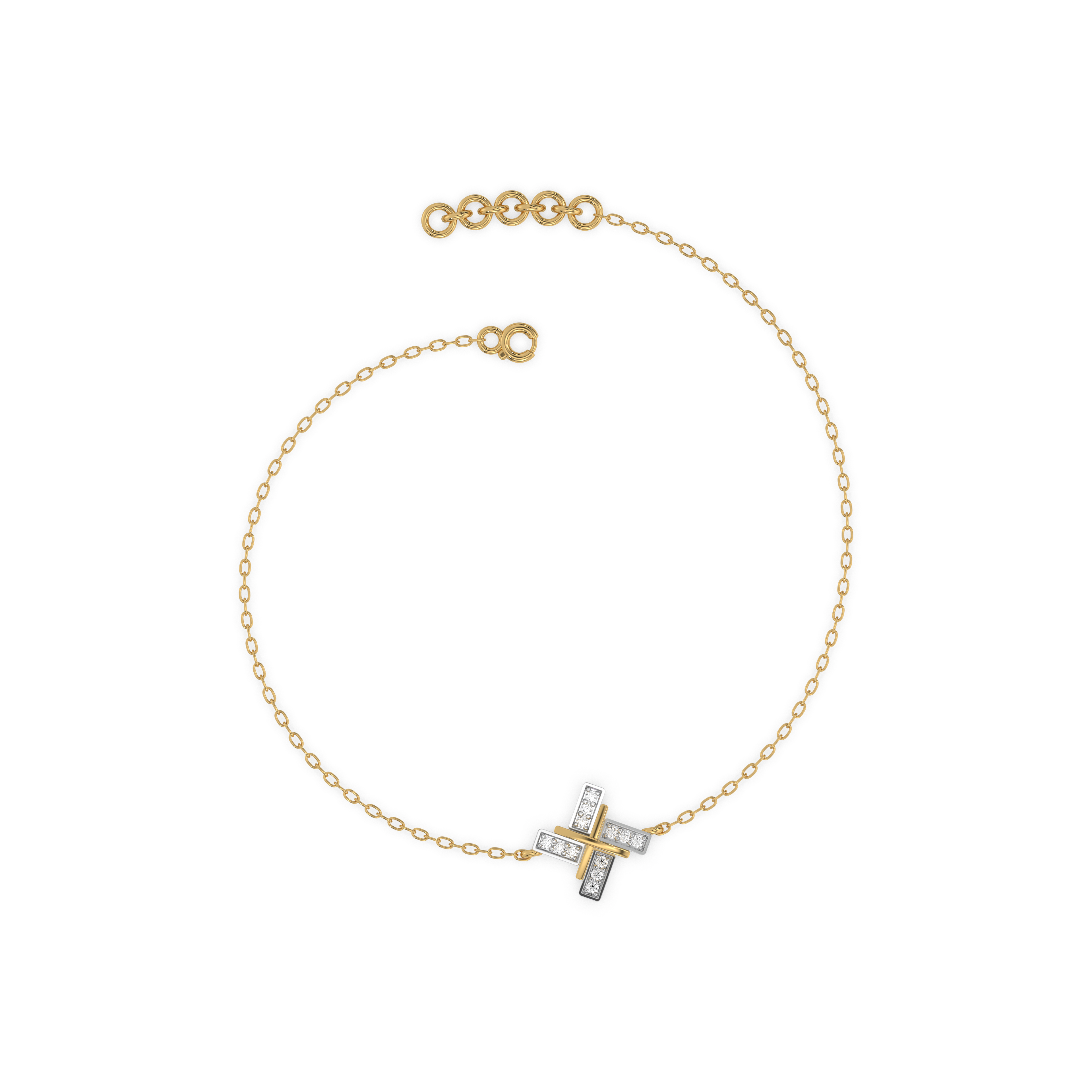 Geometric Glow - Lab Diamond Bracelet