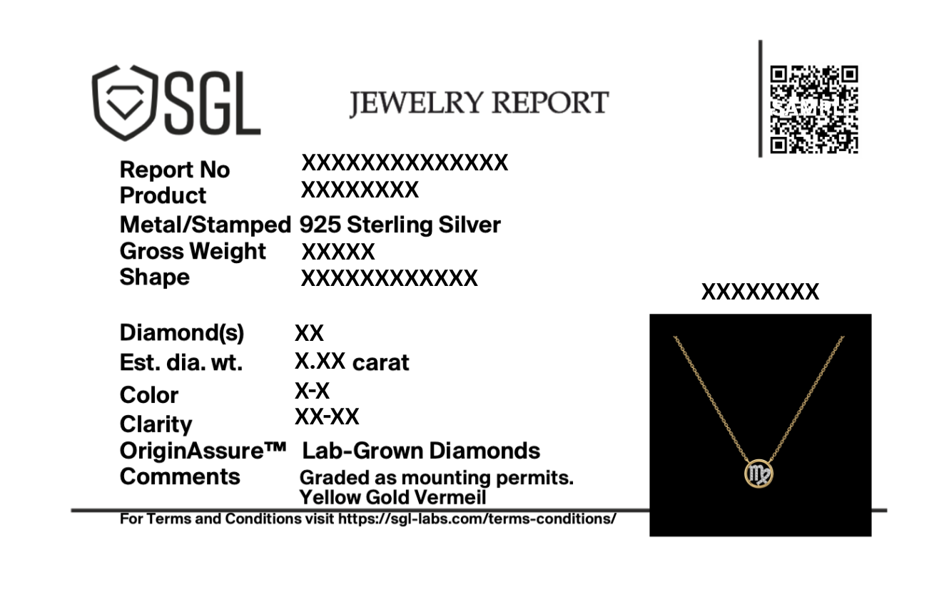 Virgo Aura - Lab Diamond Necklace
