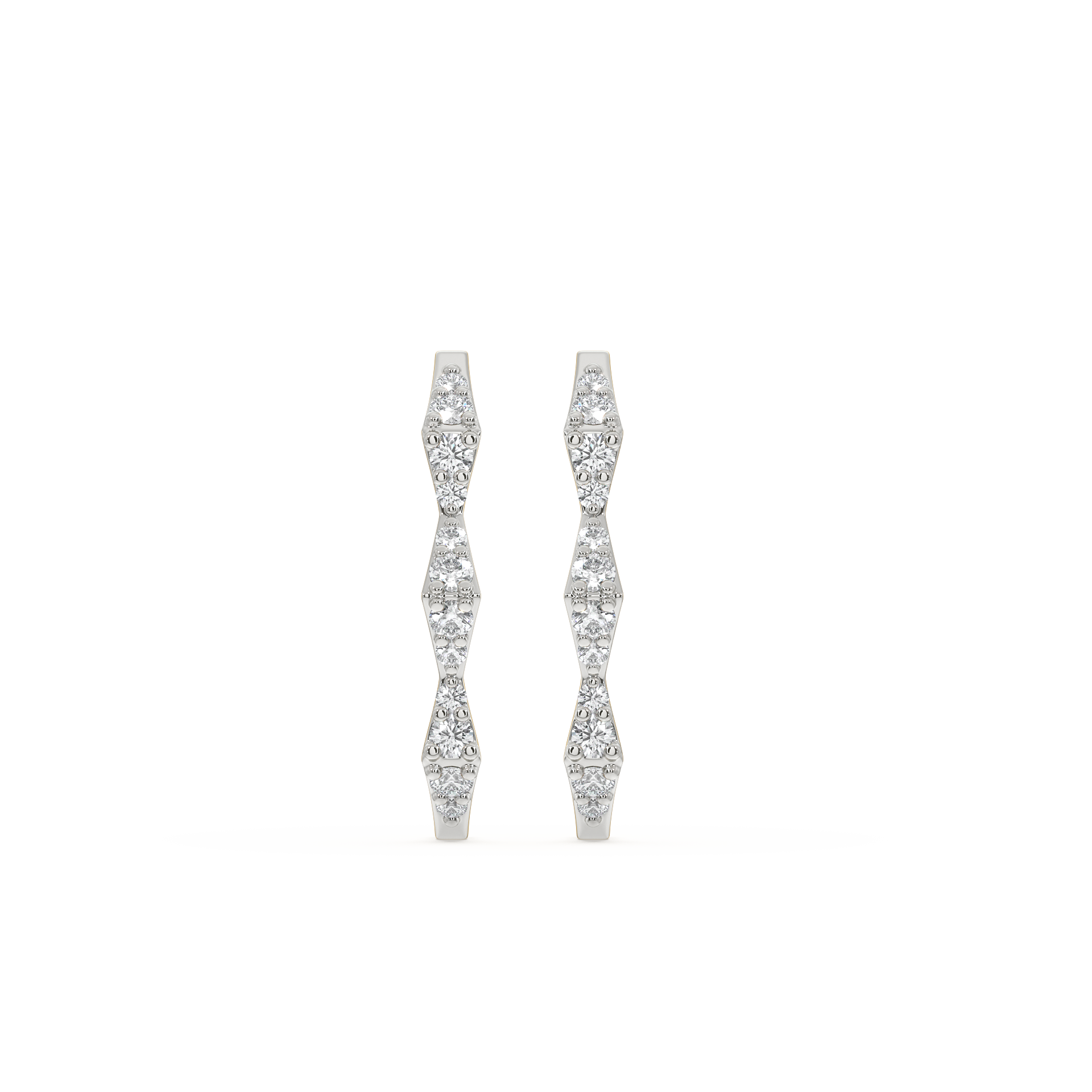 Radiance Edge - Lab Diamond Hoop Earrings
