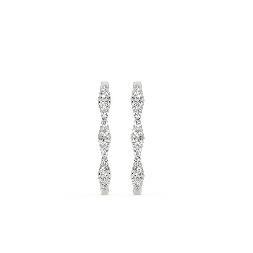 Radiance Edge - Lab Diamond Hoop Earrings