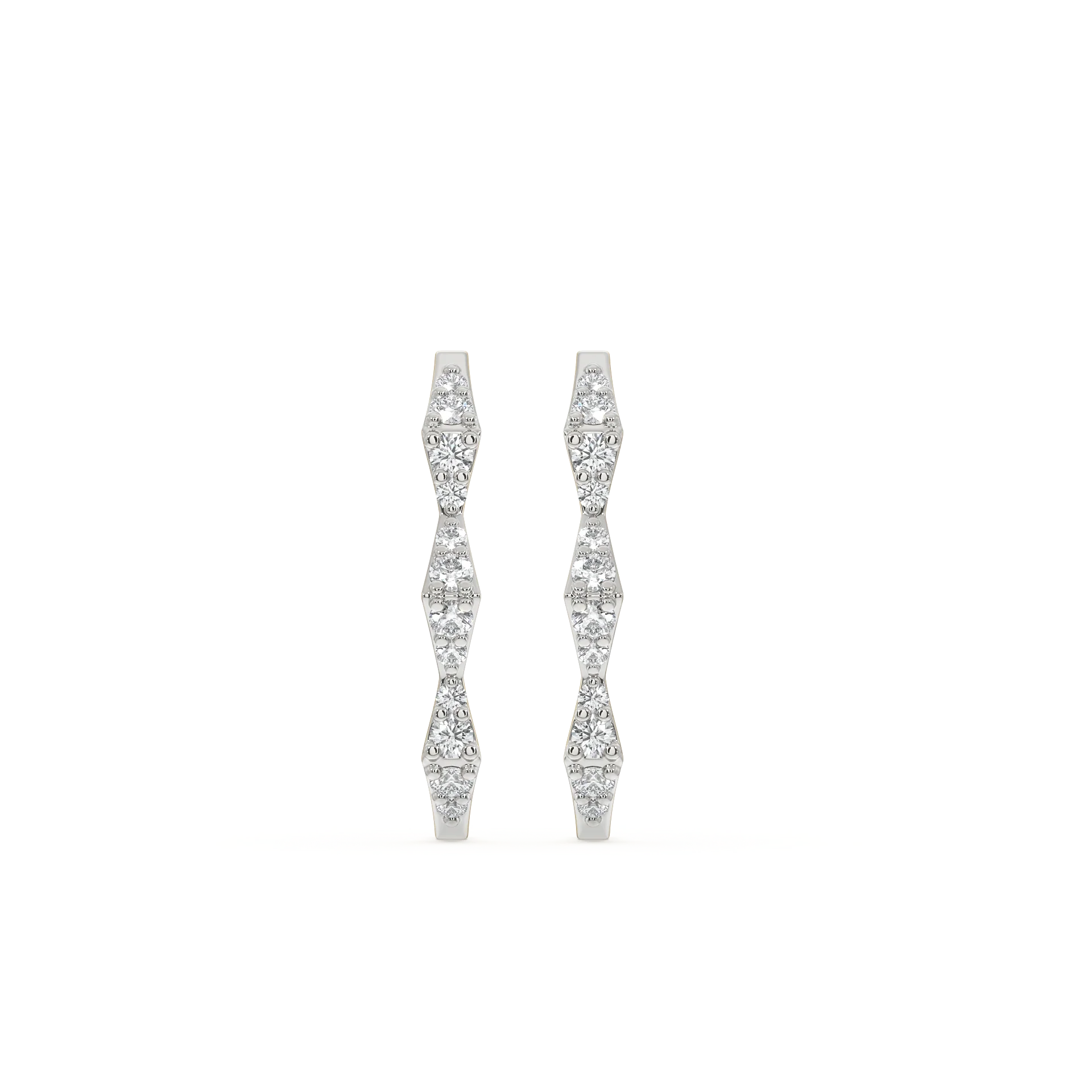 Radiance Edge - Lab Diamond Hoop Earrings