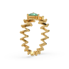 Nature's Flow - Emerald Band Ring