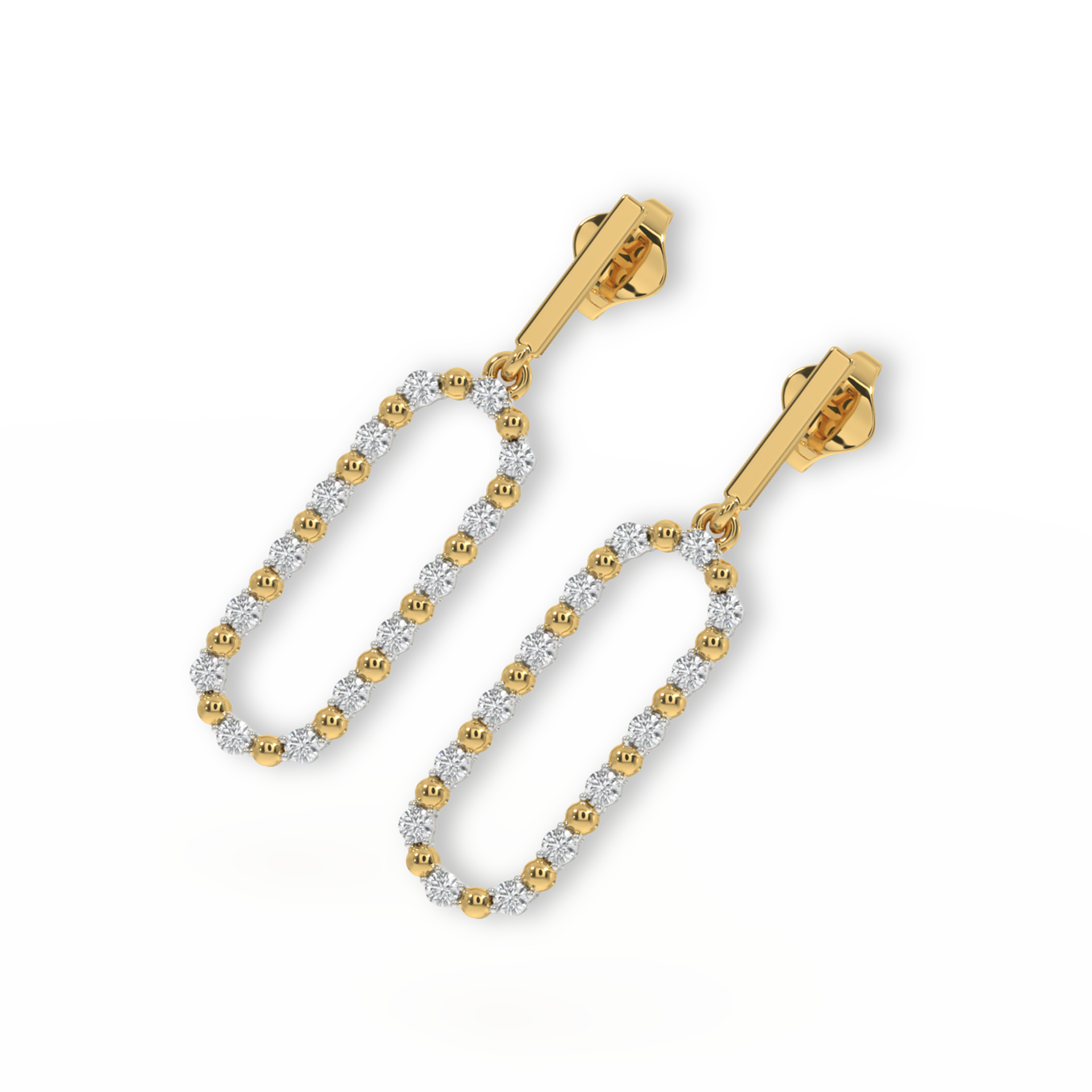 Elegant - Lab Diamond Drop Earrings
