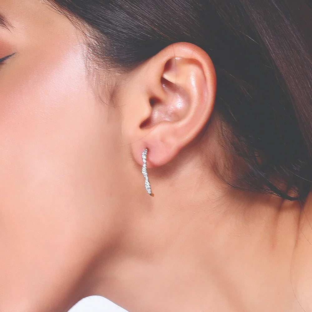 Radiance Edge - Lab Diamond Hoop Earrings