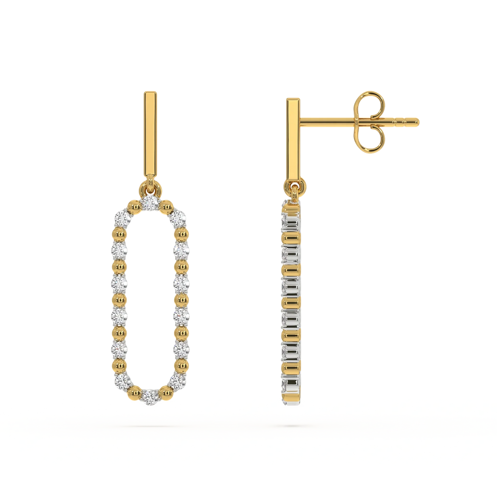 Elegant - Lab Diamond Drop Earrings