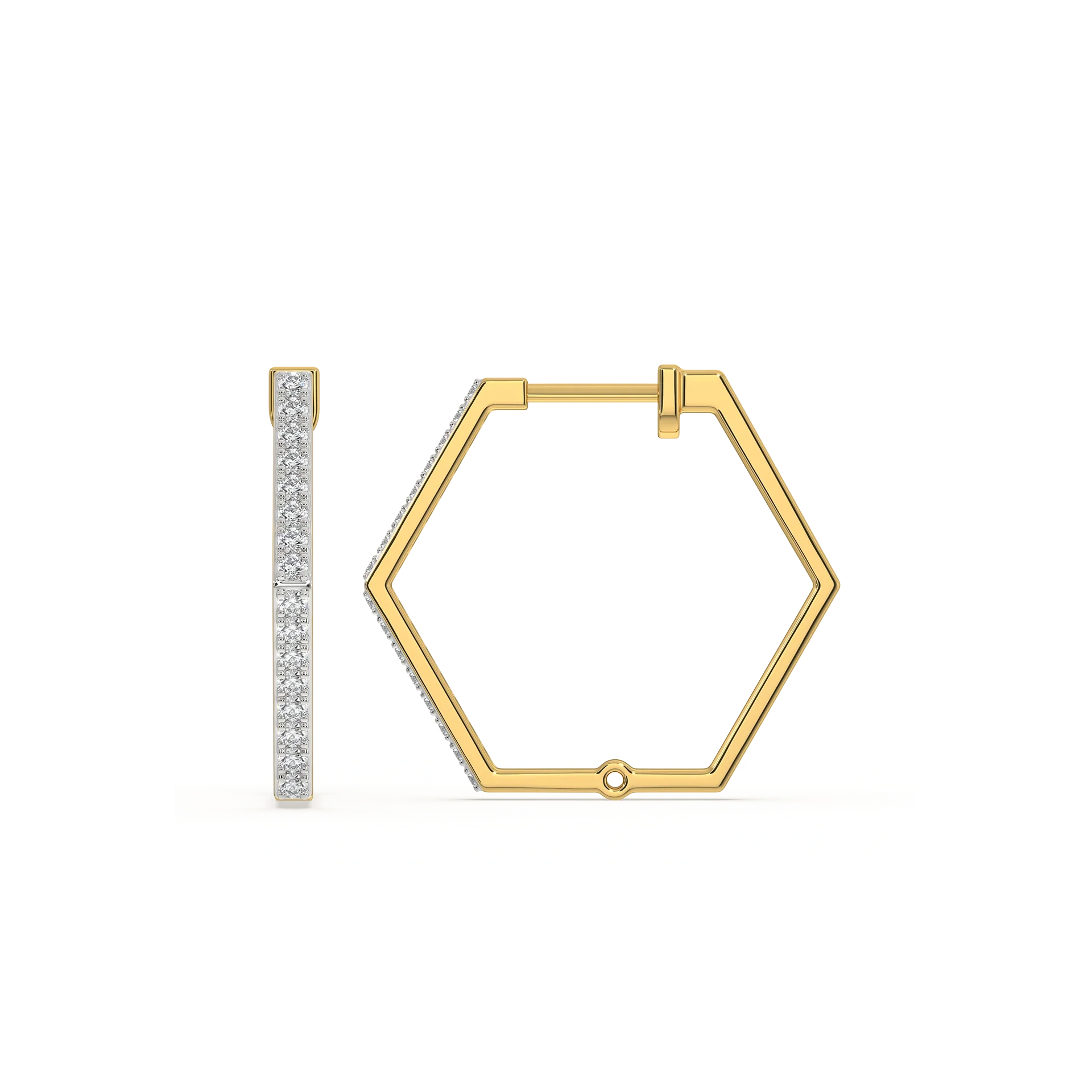 Classic Huggies - Lab Diamond  Earrings