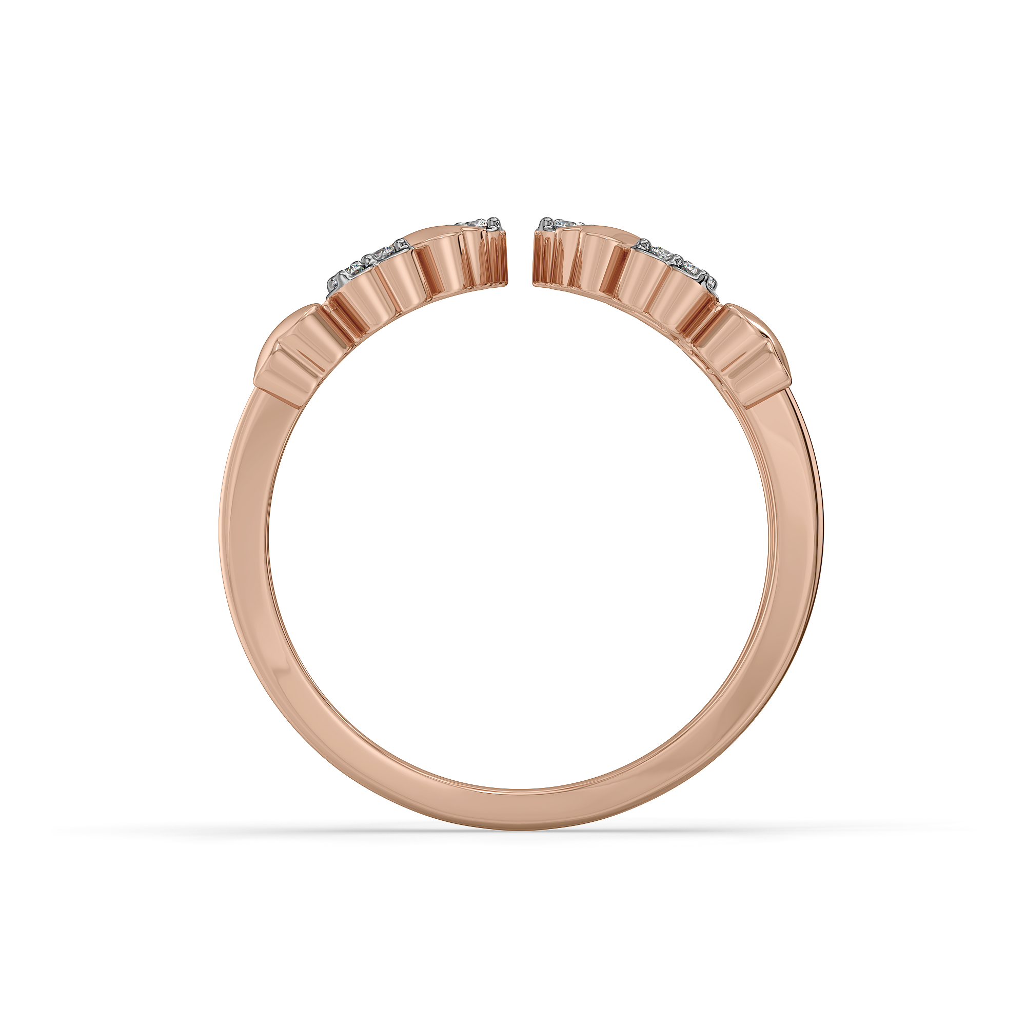 Heart's Aflutter - Lab Diamond Open Top Ring