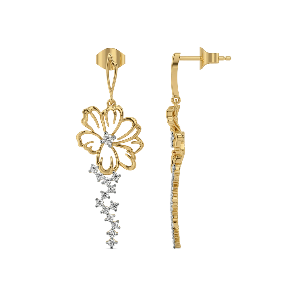 Flora Dewdrops - Lab Diamond Earrings