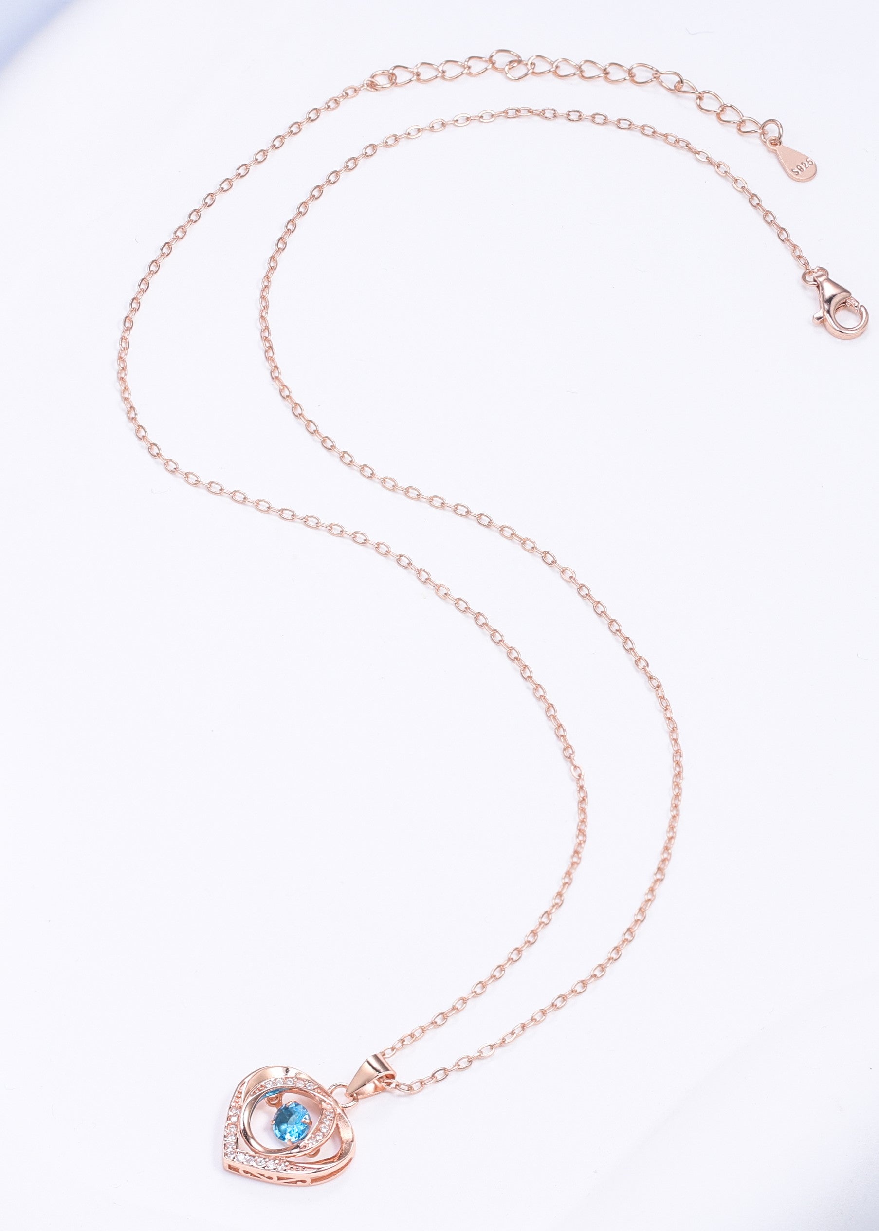 AzureHeart™ 925 Sterling Silver Pendant Necklace