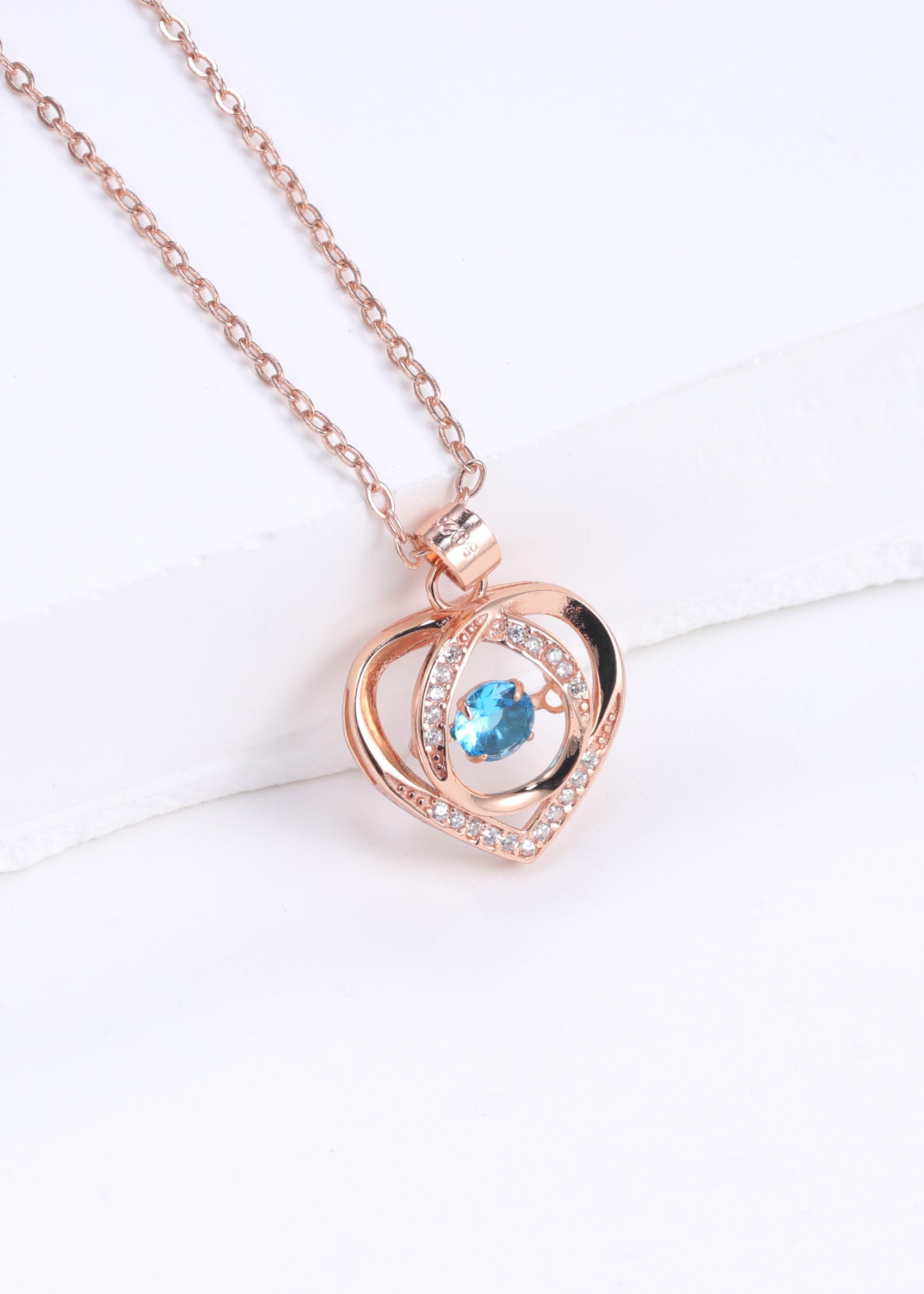 AzureHeart™ 925 Sterling Silver Pendant Necklace