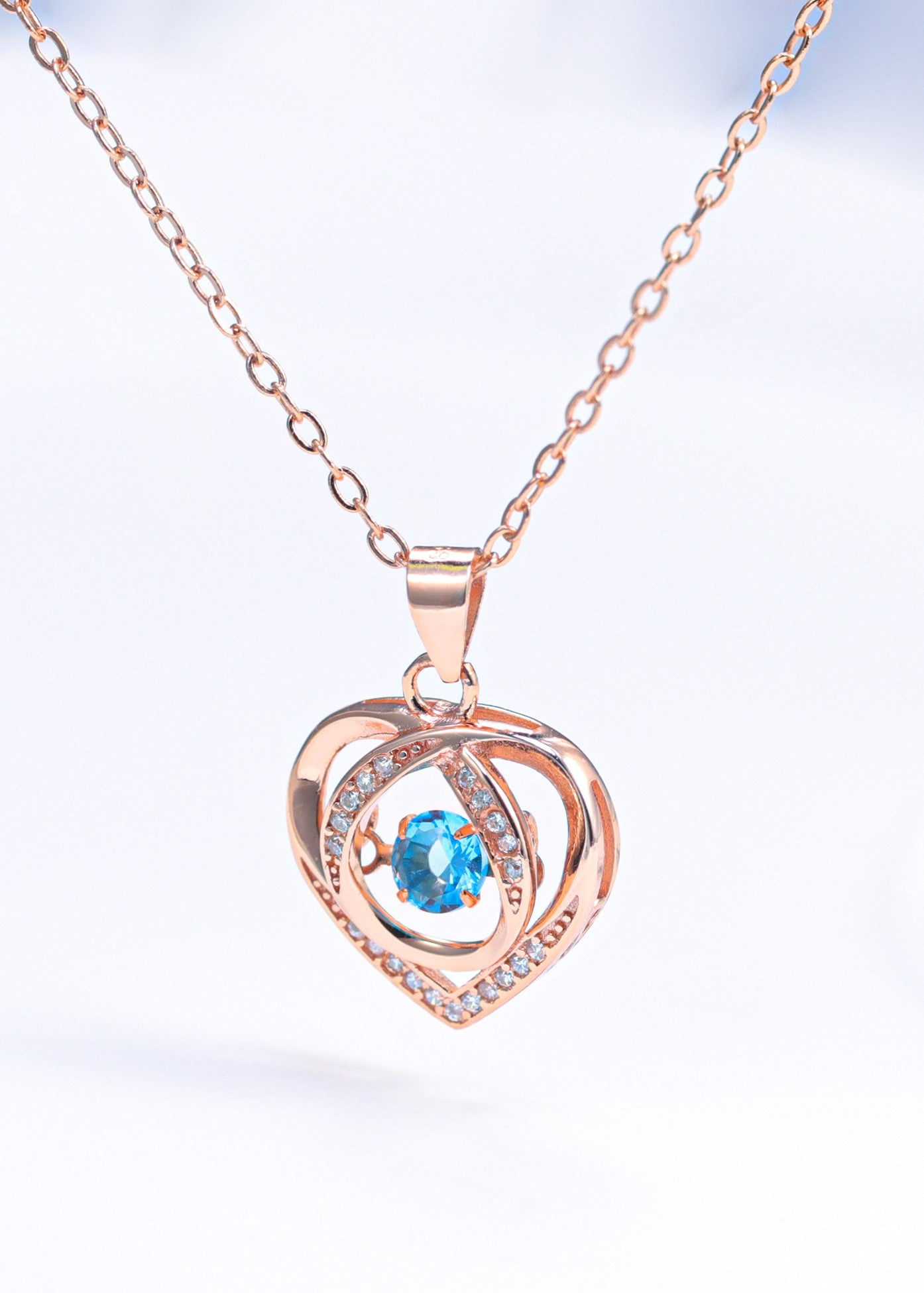 AzureHeart™ 925 Sterling Silver Pendant Necklace