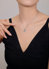 AzureHeart™ 925 Sterling Silver Pendant Necklace