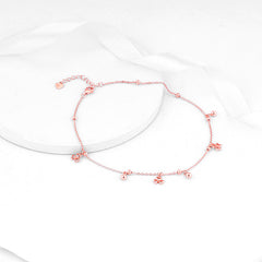 Rose Gold Chiming Clubs Anklet