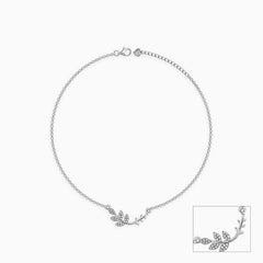 Silver Ivy Anklet