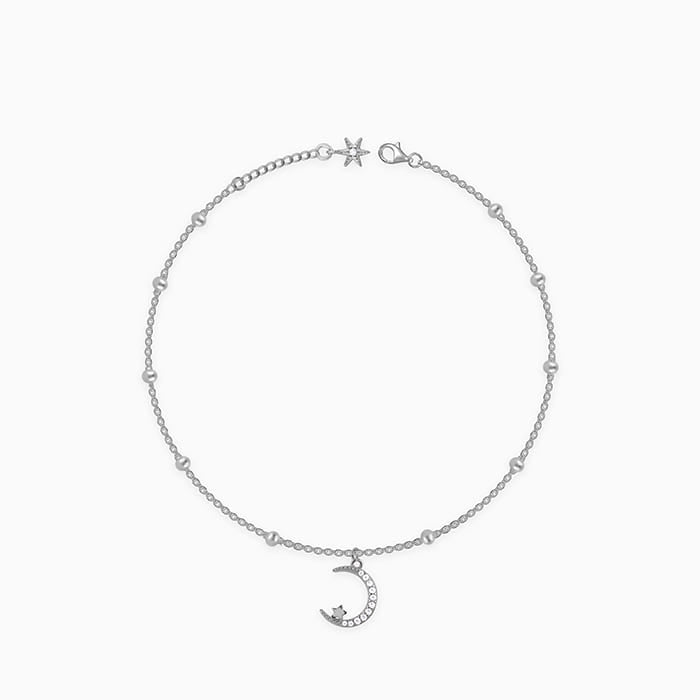 Silver Celestial Loop Anklet