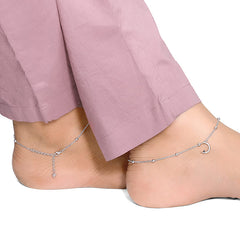 Silver Celestial Loop Anklet