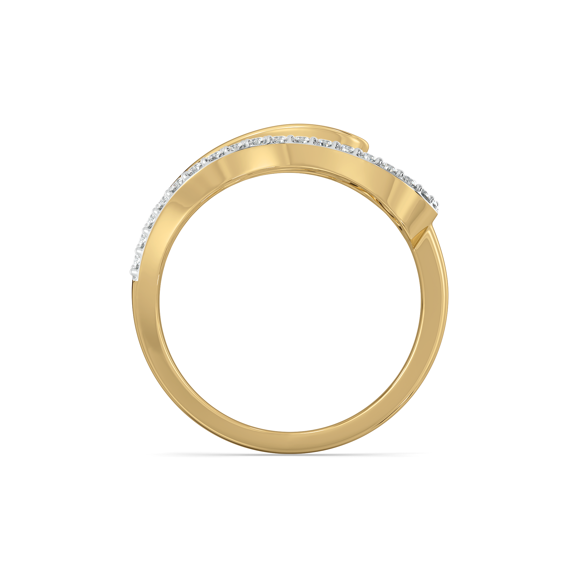 Abstract Curves - Lab Diamond Cocktail Ring