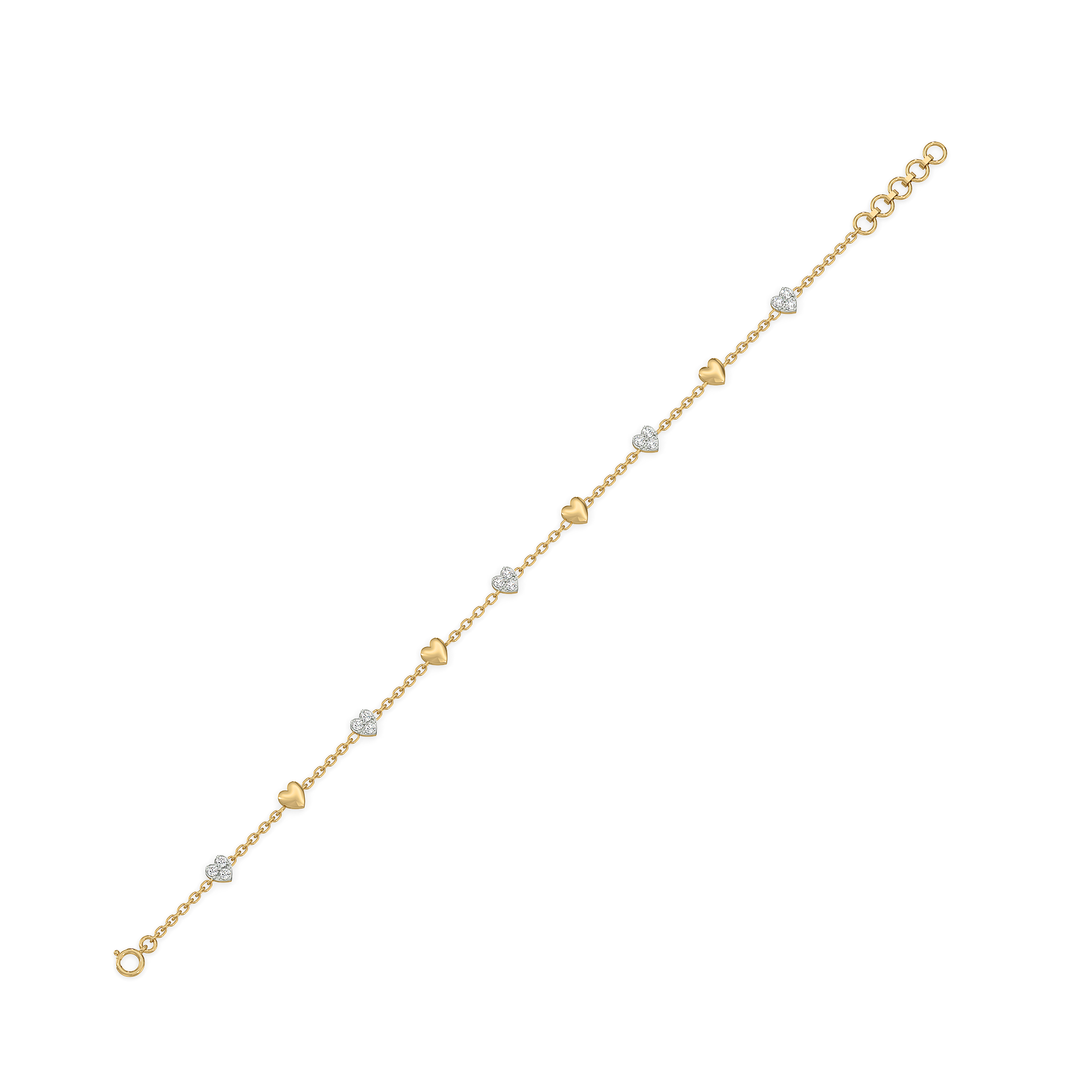 Beating Heart - Lab Diamond Station Bracelet