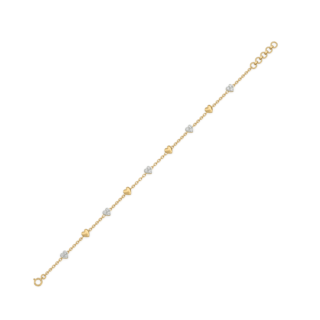 Beating Heart - Lab Diamond Station Bracelet