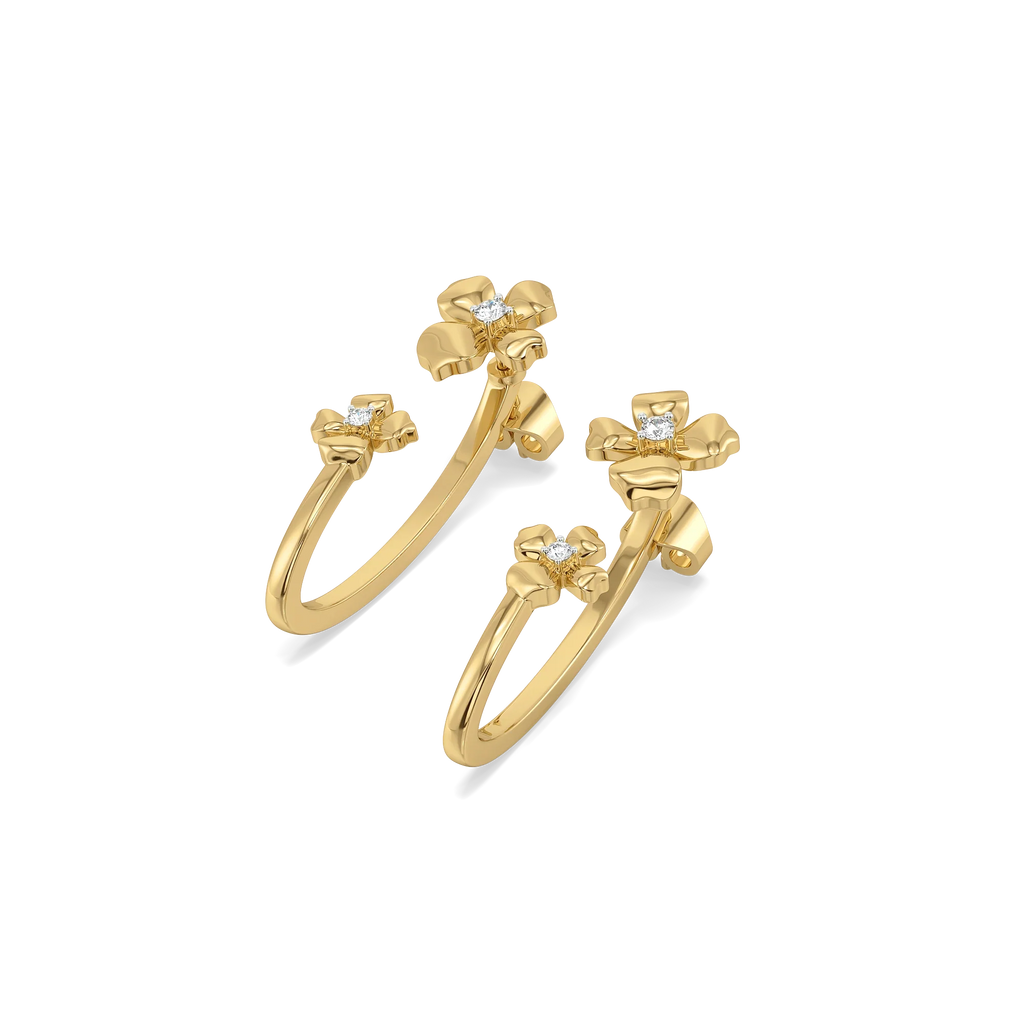 Blossom - Lab Diamond Hoop Earrings