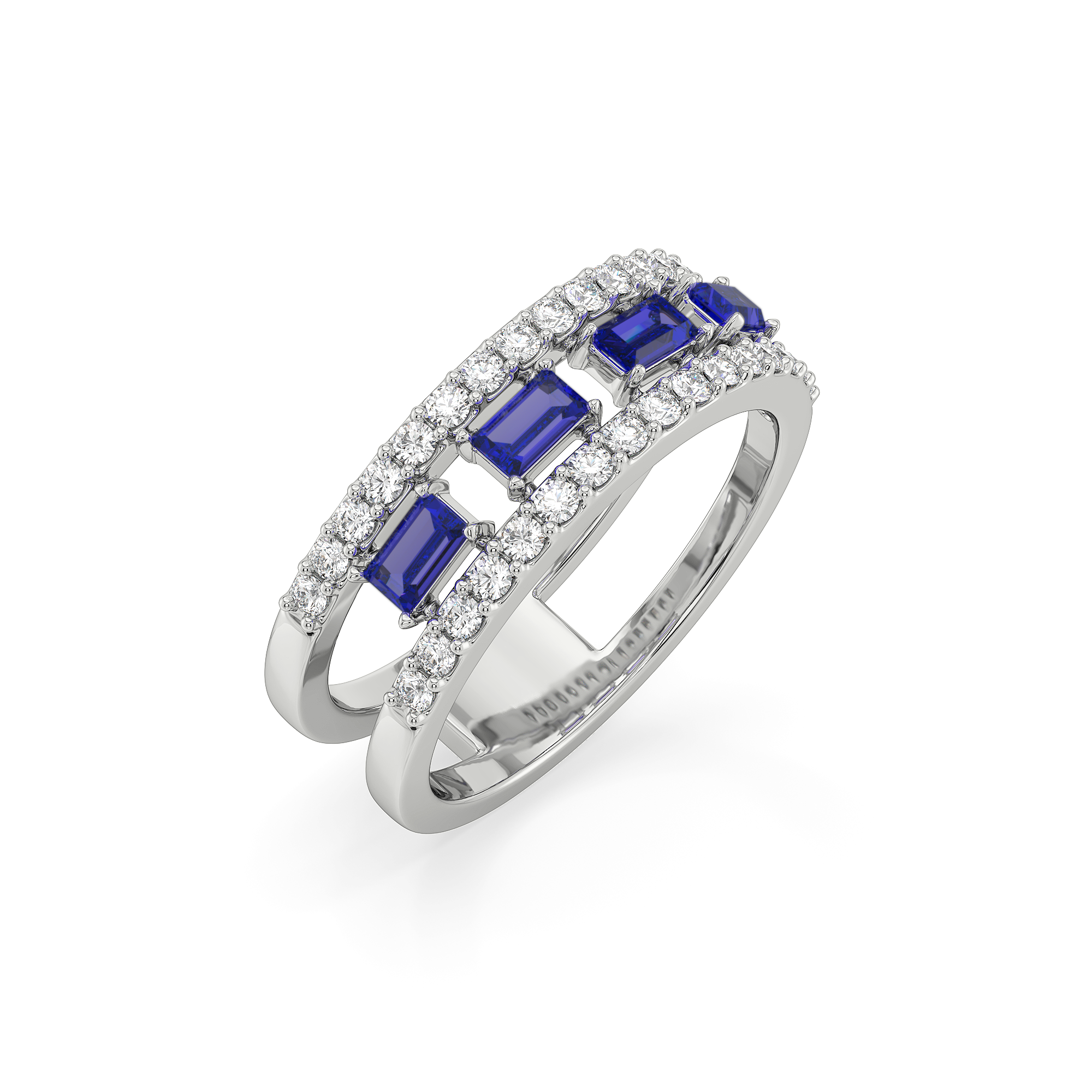 Blue Sapphire Soiree - Lab Diamond Fashion Ring