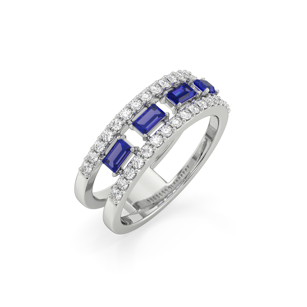 Blue Sapphire Soiree - Lab Diamond Fashion Ring