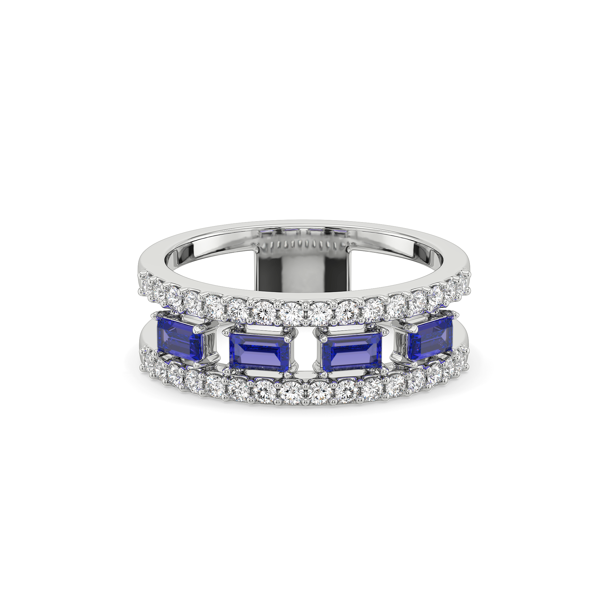 Blue Sapphire Soiree - Lab Diamond Fashion Ring Secondary image