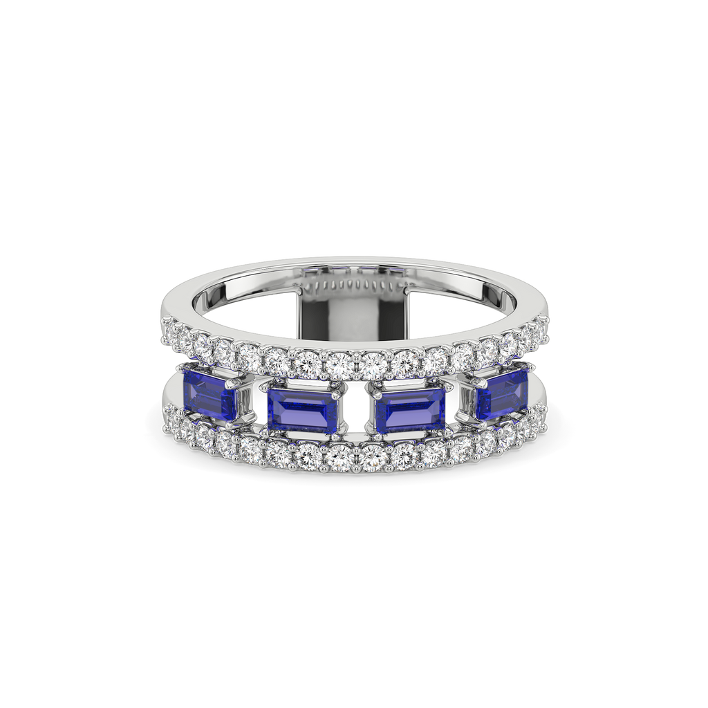 Blue Sapphire Soiree - Lab Diamond Fashion Ring