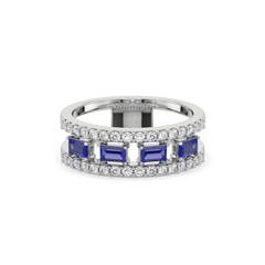 Blue Sapphire Soiree - Lab Diamond Fashion Ring