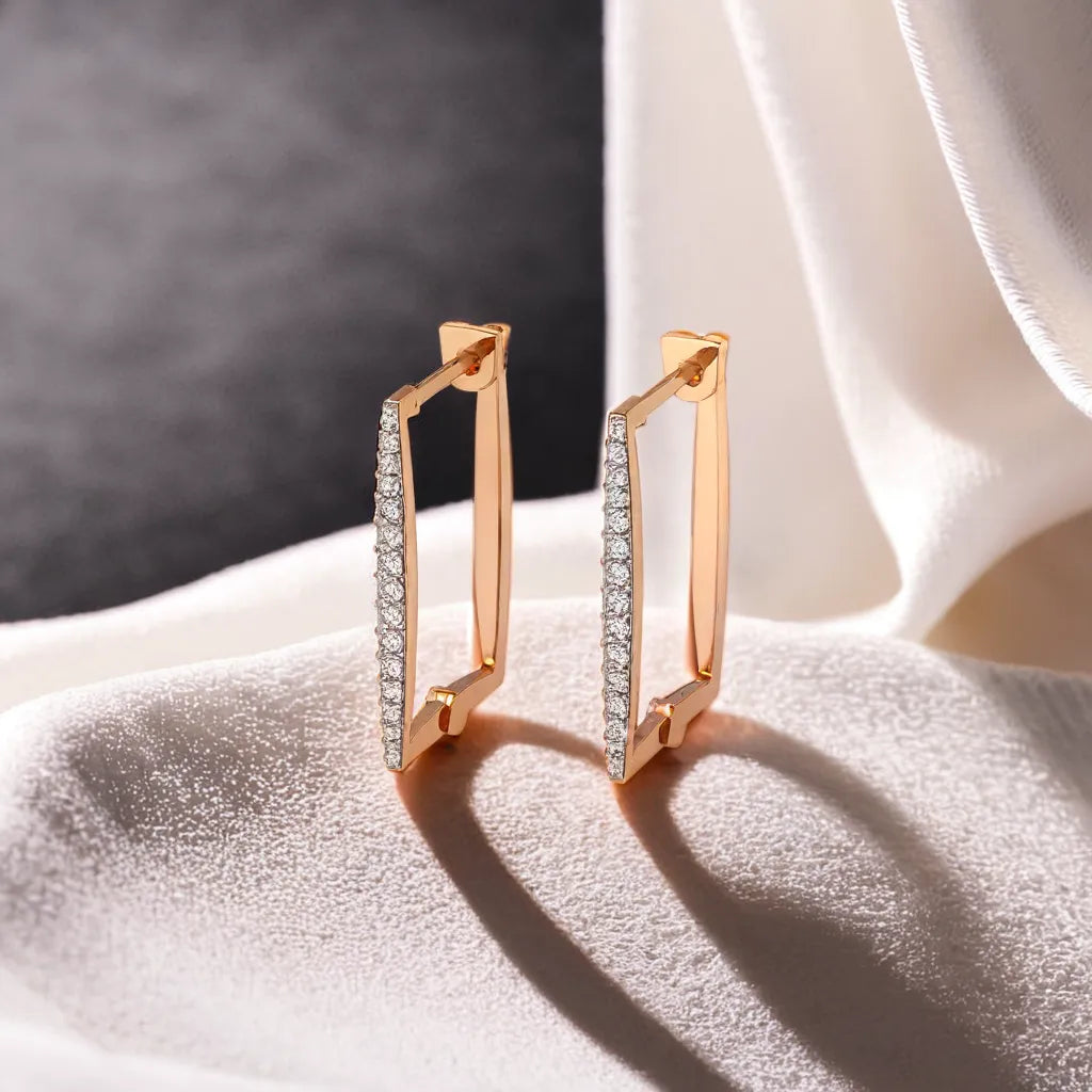 Blush Huggies - Lab Diamond Earrings Main image