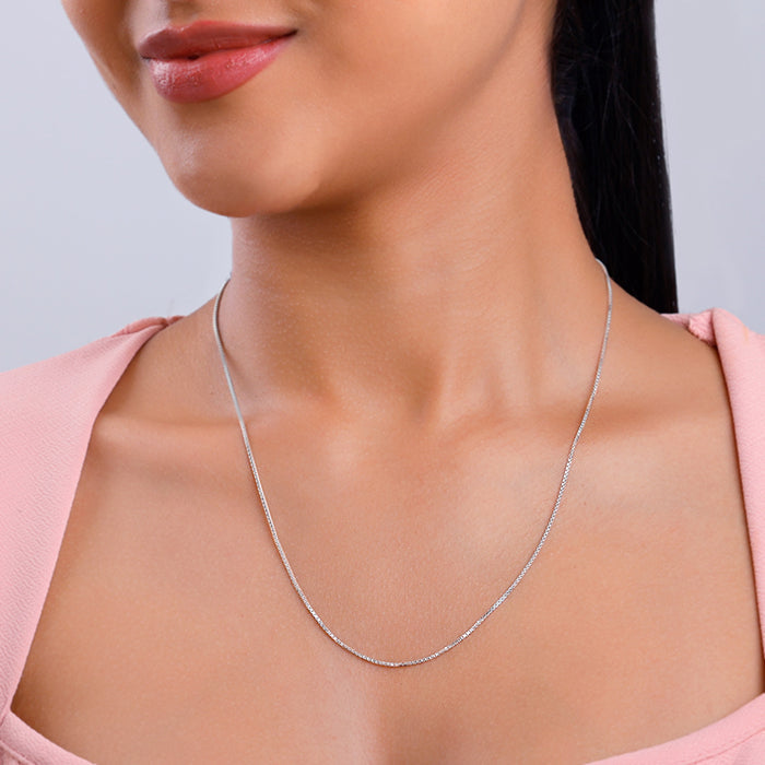 Silver Soft Starlit Box Chain