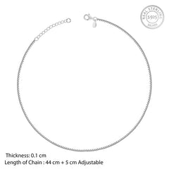 Silver Soft Starlit Box Chain