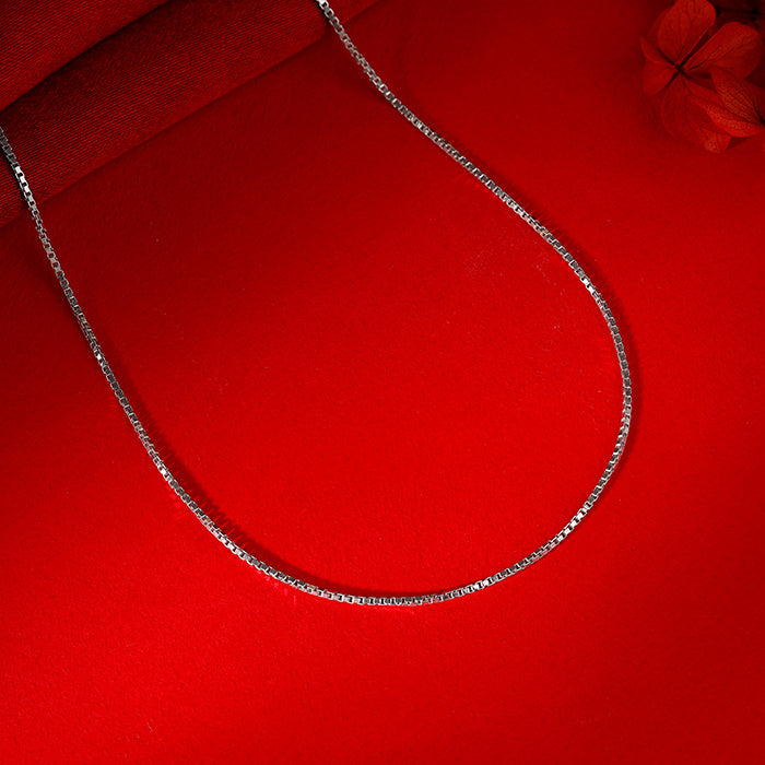 Silver Soft Starlit Box Chain