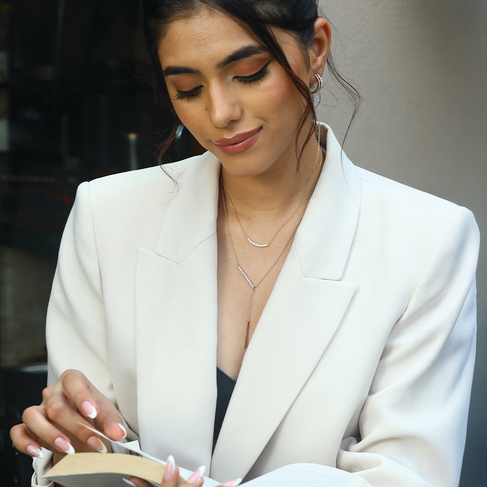 Cera Lariat - Lab Diamond Necklace
