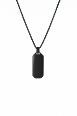 Onyx Shield Pendant Necklace