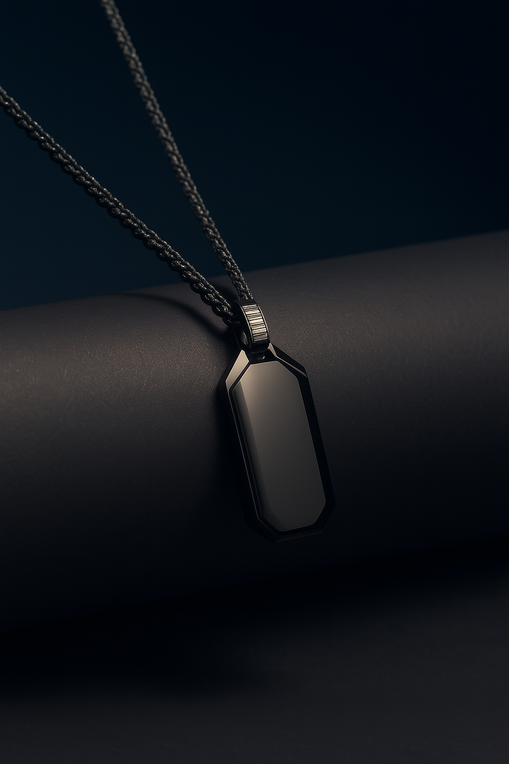 Onyx Shield Pendant Necklace