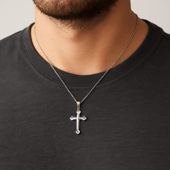 Radiant Cross Pendant Necklace