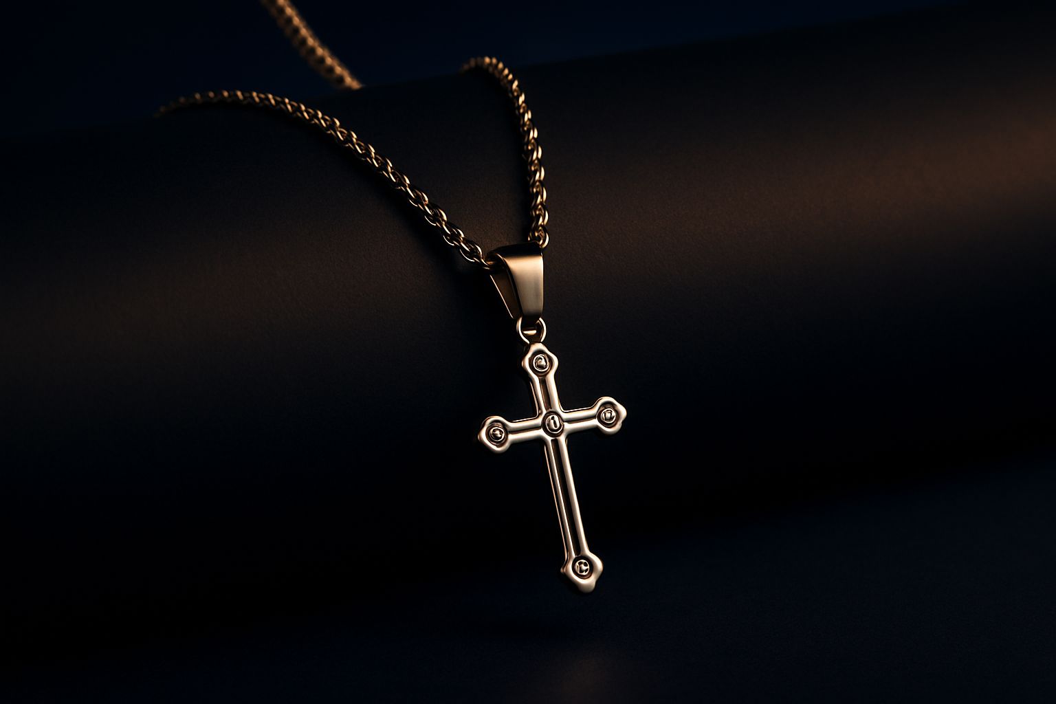 Radiant Cross Pendant Necklace