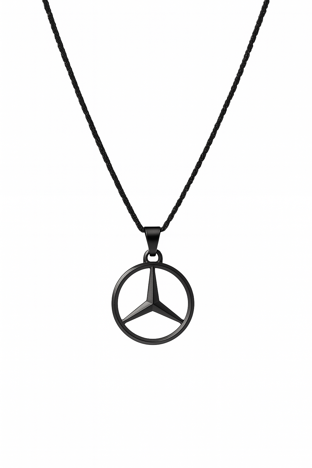 Luxury Drive Pendant Necklace – Matte Black Edition