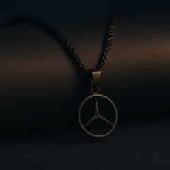 Luxury Drive Pendant Necklace – Matte Black Edition