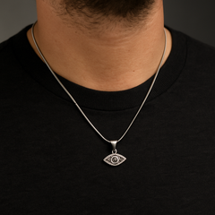Evil Eye Charm – Silver Guardian Necklace