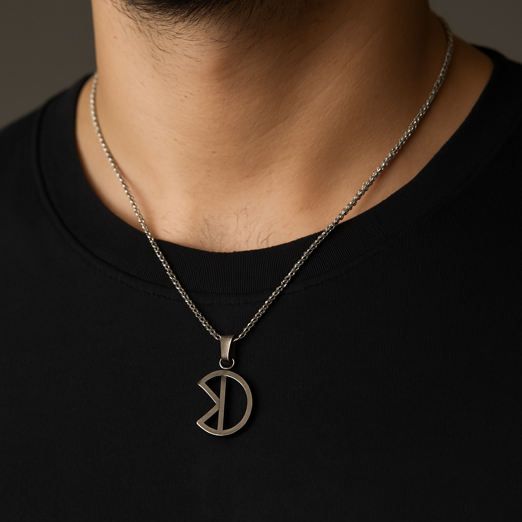 Abstract Symbol Pendant – Bold Minimalist Necklace