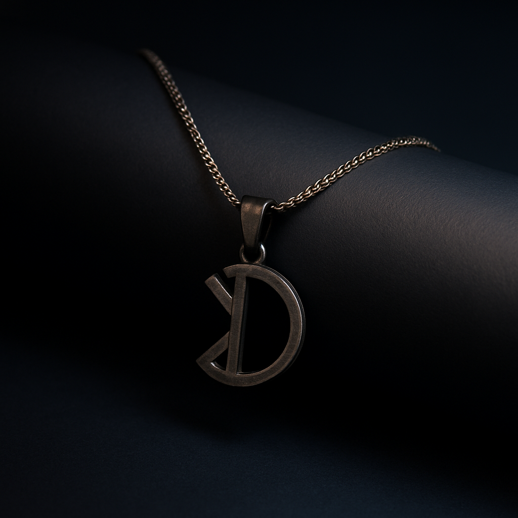 Abstract Symbol Pendant – Bold Minimalist Necklace