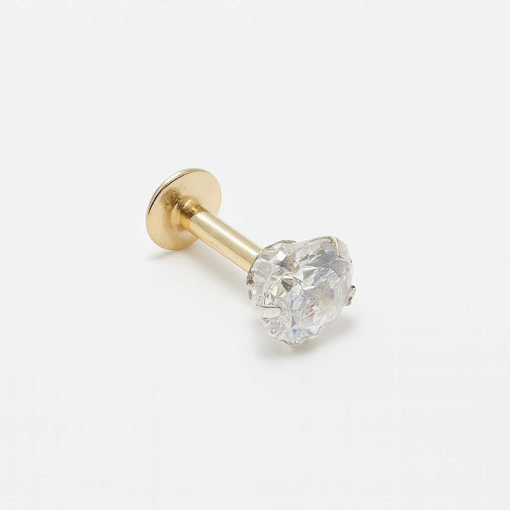 Radiant Spark™ Silver Crystal Nose Stud
