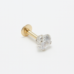 Radiant Spark™ Silver Crystal Nose Stud