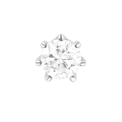 Radiant Spark™ Silver Crystal Nose Stud