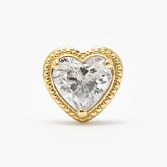 HeartGlow™ Silver Crystal Nose Stud
