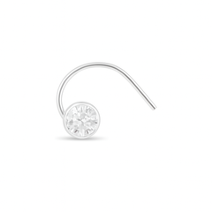 GlimmerDot™ Silver Screw Nosepin