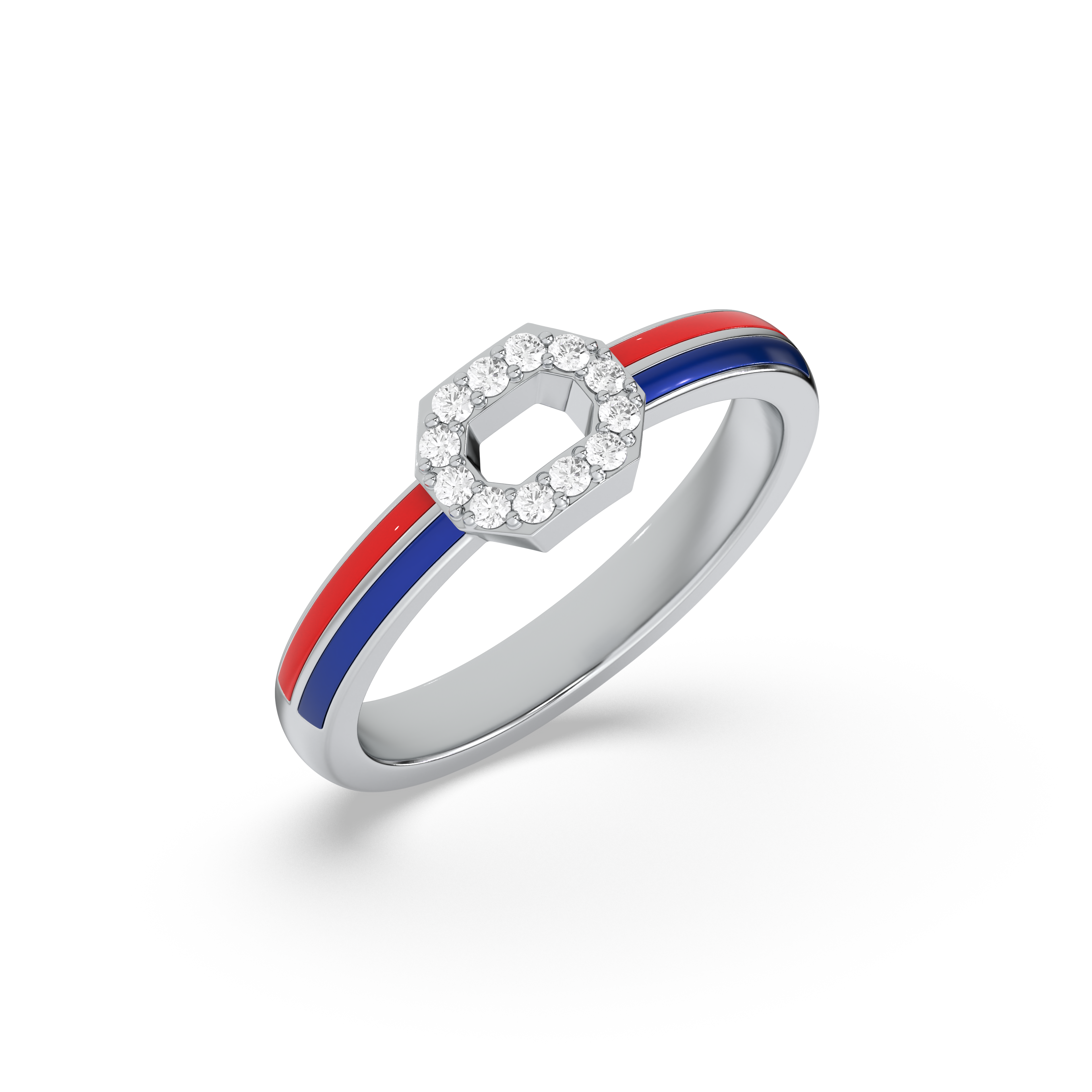 The Chrome Fusion - Lab Diamond Fashion Silver Ring