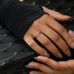The Chrome Fusion - Lab Diamond Fashion Silver Ring